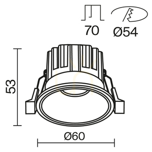 ROUND süllyesztett lámpatest DL058-7W3K-W Maytoni small 9