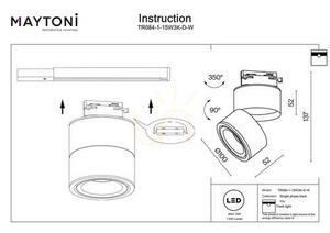Maytoni Yin Unity LED sínre szerelhető spotlámpa, fehér, 15 W 3000 K TRIAC, TR084-1-15W3K-D-W small 8