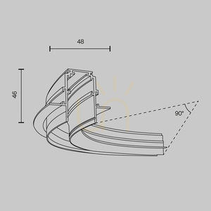 EXILITY TRA044-angle.12W gyűjtősín csatlakozó Maytoni small 6