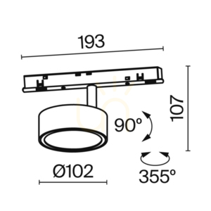 Maytoni Rado Exility TR040-4-18WTW-DD-B fekete LED sínlámpa 18 W DALI small 7