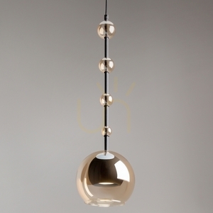Maytoni ROS MOD227PL-01B1 függesztett lámpa, fekete, borostyánsárga üveg, ø16 cm, GU10 small 2