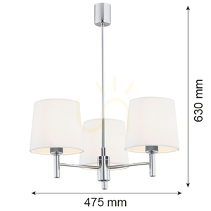 Csillár Argon Bolzano Plus fehér krém króm E27 6114 small 2