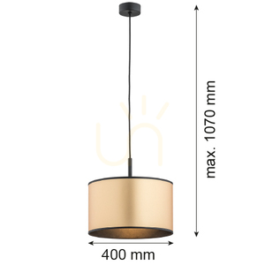 Függőlámpa ARGON Karin fekete-arany E27 4291 small 1