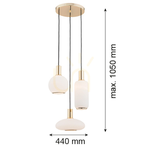 Függőlámpa ARGON Sagunto fehér 3xE27 IP20 1489 small 2