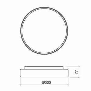 Kültéri mennyezeti lámpa Mareco Luce PIN 300 Sensor LED 15 W, mozgásérzékelő, CCT 3000/4000 K, IP65 IK08, fehér RAL 9003 small 1