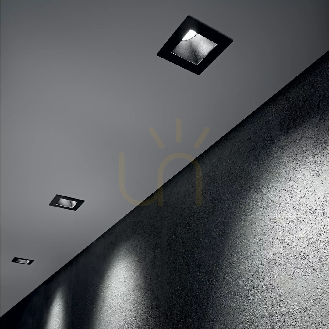 Kilátás Süllyesztett lámpatest Ideallux Dynamic fekete 9W 4000K 252995 Süllyesztett lámpatest Ideallux Dynamic fekete 9W 4000K 252995