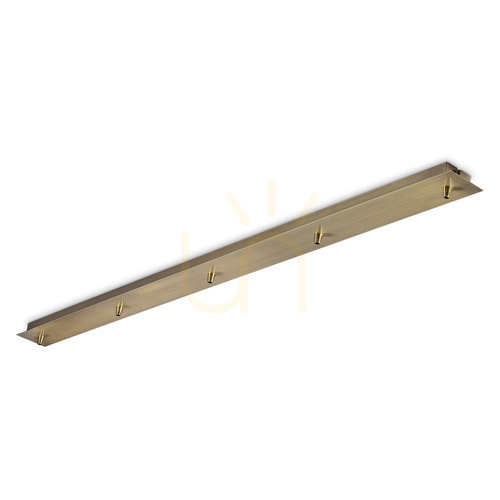 Jelölje be Lámpa rozetta Ideallux ROSONE LINEARE 5 izzós sárgaréz 120 cm 285719