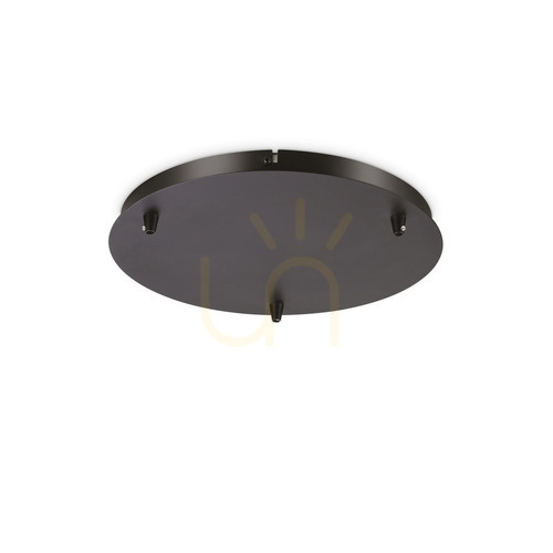 Jelölje be Mennyezeti rozetta Ideallux ROSONE 285603 fekete fém 3 izzós 30 cm