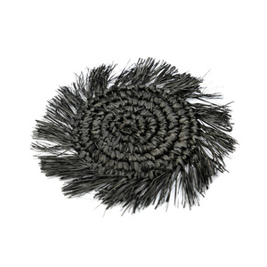 Fringe Raffia alátét - fekete small 2