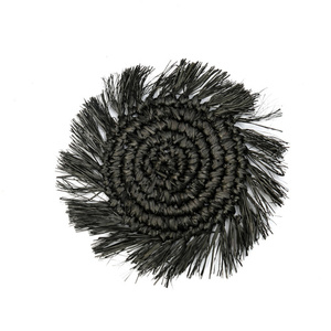 Fringe Raffia alátét - fekete small 0