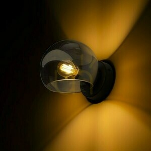 Felületi Solaris fali lámpa Sötétített üveg/fekete 230 V Led E14 7 W. small 1