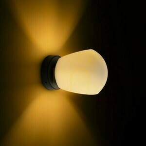Solaris felszíni fali lámpa Milk Glass/Fekete 230 V Led E14 7 W. small 1