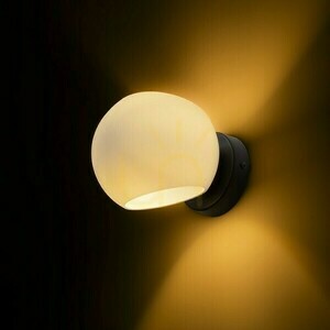 Solaris felszíni fali lámpa Milk Glass/Fekete 230 V Led E14 7 W. small 2