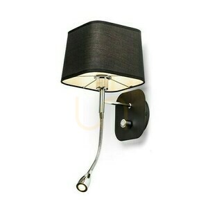 Fali lámpa Perth fali lámpa Led reflektorral Fekete/fekete króm 230 V E14 7+3 W 30° 3000 K small 0