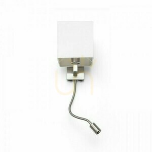 Fali lámpa Taina lámpaernyővel Fehér nikkel matt 230 V Led E27 15+3 W 25° 3000 K small 3