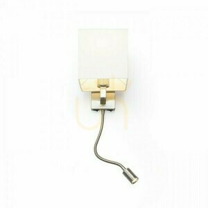 Fali lámpa Taina lámpaernyővel Fehér nikkel matt 230 V Led E27 15+3 W 25° 3000 K small 4