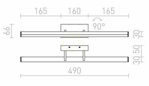 Rendl SWAY R12951 króm fürdőszobai falilámpa, LED 12 W 3000 K, 49 cm IP44 small 7