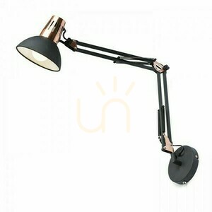 Fali lámpa Ante fekete réz 230 V Led E27 15 W. small 2