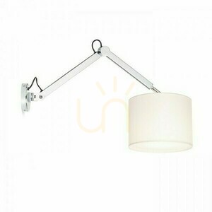 Fali lámpa RENDL MADISON W R12480 csuklós karral, Ø 25 cm fehér búra, króm, 1xE27 max. 15W, 86,5 cm kinyúlás small 0