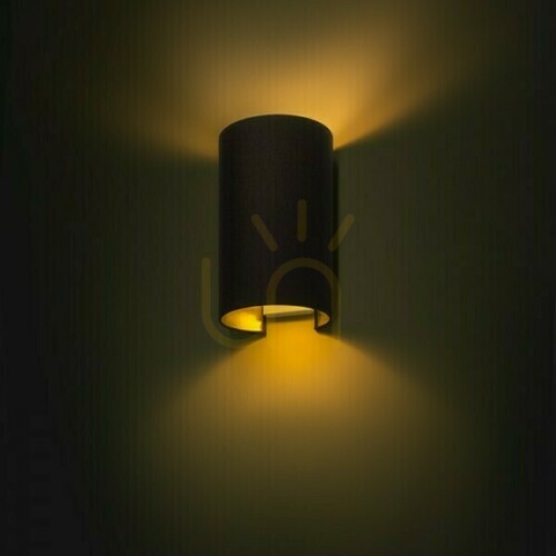 Jelölje be Fali lámpa Ron W 15/25 fal Polycotton Fekete/arany fólia 230 V Led E27 15