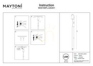 Maytoni PRO EXTRA MOD160PL-L6G4K1 függőlámpa, 80 cm cső Ø 3 cm, LED 6 W 500 lm 4000K CRI 90, arany small 8