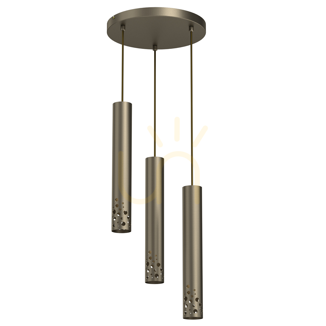 Tibia Buble Plate csillár Dia 300 Mm titán arany 3Xgu10