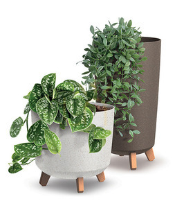 Prosperplast Gracia Tubus virágcserép fehér, lábakon, Ø 29,8 cm, magasság 28,5 cm small 1