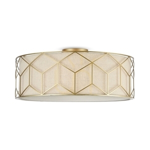 Maytoni MESSINA H223-PL-05-G mennyezeti lámpa, arany, lenbúra Ø 57 cm, 5 × E27 max. 60 W, 5 év garancia small 1
