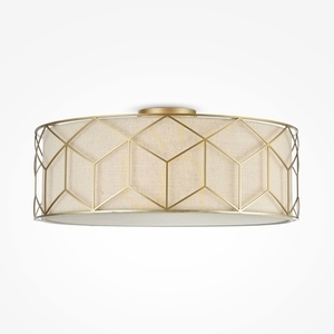 Maytoni MESSINA H223-PL-05-G mennyezeti lámpa, arany, lenbúra Ø 57 cm, 5 × E27 max. 60 W, 5 év garancia small 0