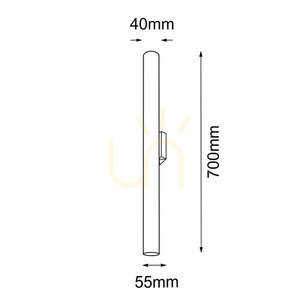 Fali lámpa Antigo Akadi K LED MR11 2 izzós polírozott sárgaréz/fekete 700 mm 8877 small 1