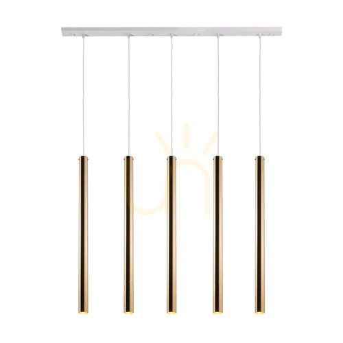 Jelölje be Függőlámpa Antigo Akadi 5 polírozott sárgaréz-fehér LED MR11 100 cm 8888
