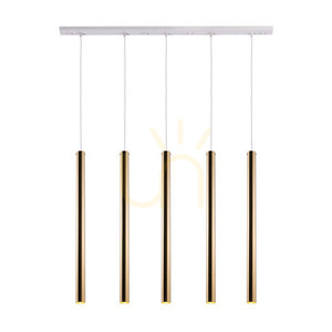 Függőlámpa Antigo Akadi 5 polírozott sárgaréz-fehér LED MR11 100 cm 8888 small 0