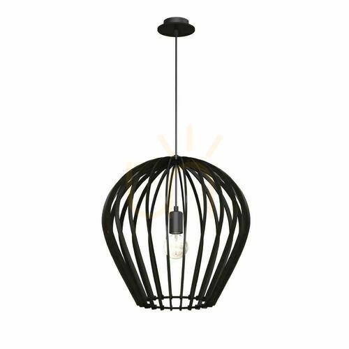 Jelölje be Függőlámpa Antigo Bala fekete fa E27 LED 46 cm 5019