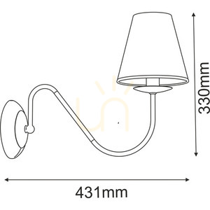 Fali lámpa Antigo Deria K 4011 fekete platina E14 43,1 cm small 1
