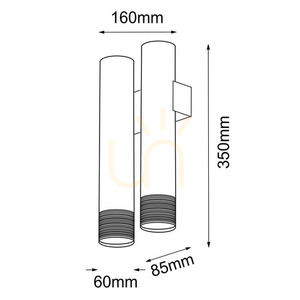 Fali lámpa Antigo Eido 2 fehér GU10 35 cm 8271 small 1