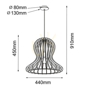 Függőlámpa Antigo Octo természetes fa E27 44 cm 5017 small 1