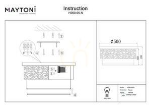 VENERA H260-05-N Plafond Maytoni small 2