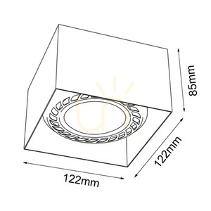 Mennyezeti lámpa Antigo Cage fehér acél-műanyag LED ES111 12,2 cm 1268 small 1