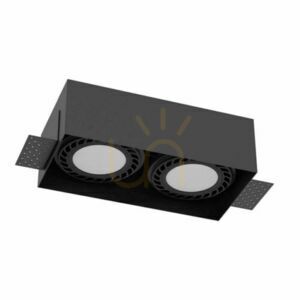 Süllyesztett lámpatest Antigo Cage 3270 fekete acél 2x ES111 LED 24,2 cm small 0