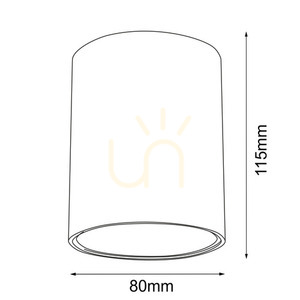 Mennyezeti lámpa Antigo Point 80 GU10 fekete 115 mm 1254 small 1