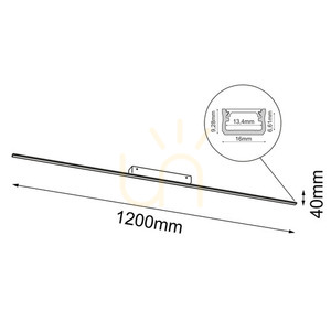 Mennyezeti lámpa Antigo Slim C fekete 120 cm LED 4000K 1290 small 1