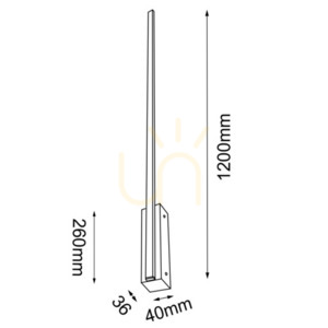 Fali lámpa Antigo Slim W 120 LED fehér 120 cm 4000K 4030 small 1