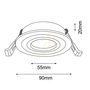 Süllyesztett lámpatest Antigo Tochi fekete acél GU10 LED 5,5 cm 3024 small 1