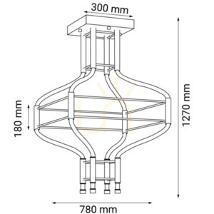 Függőlámpa Antigo Alha S 4 LED fekete 78 cm 9054 small 1