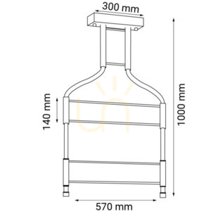 Függőlámpa Antigo Alha S 2 fekete LED 57 cm 9058 small 1