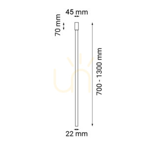 Mennyezeti lámpa Antigo Alha G9 polírozott rozsdamentes acél 100 cm 9166 small 1