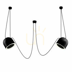 Függőlámpa Antigo DOBO 2 fekete acél E14 2 égős 80 cm 9036 small 0