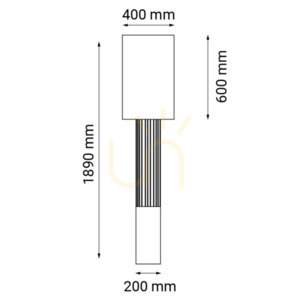 Állólámpa Antigo IHI fekete sárgaréz acél E27 189 cm 9474 small 1