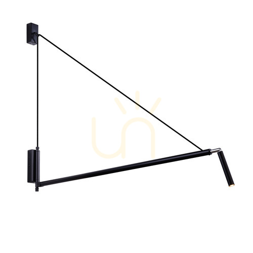 Jelölje be Fali lámpa Antigo Nurh fekete acél G9 70 cm 9019