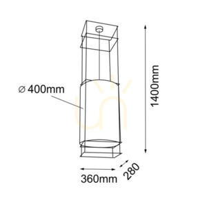 Függőlámpa Antigo PAA fekete acél PVC E27 40 cm 9032 small 1